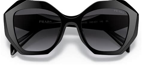 prada pr 16ws 1ab5d1|Prada PR 16WS 1AB5D1 Black Plastic Geometric .